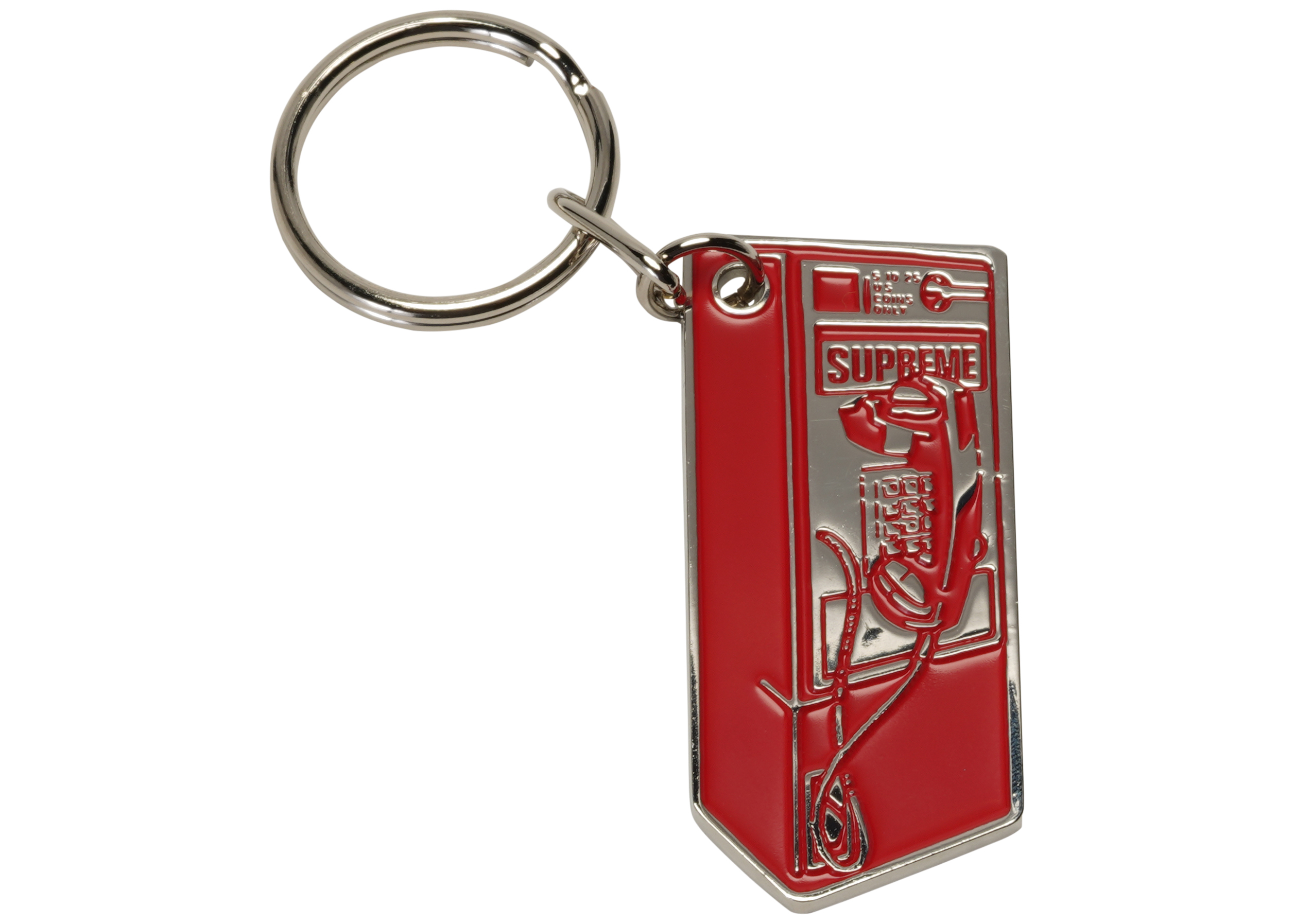 Supreme Payphone Keychain Red - FW18 - US