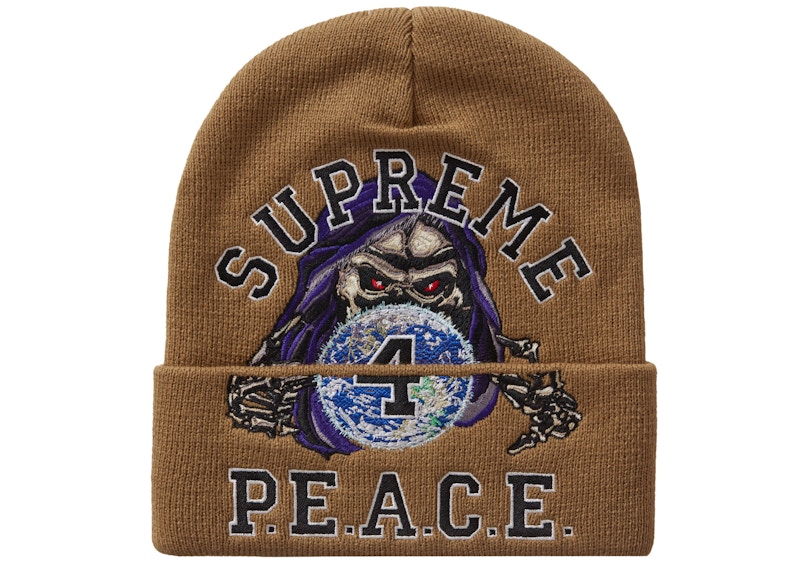 高価買取45　希少カラー　 Peace Embroidered Beanie 赤 帽子