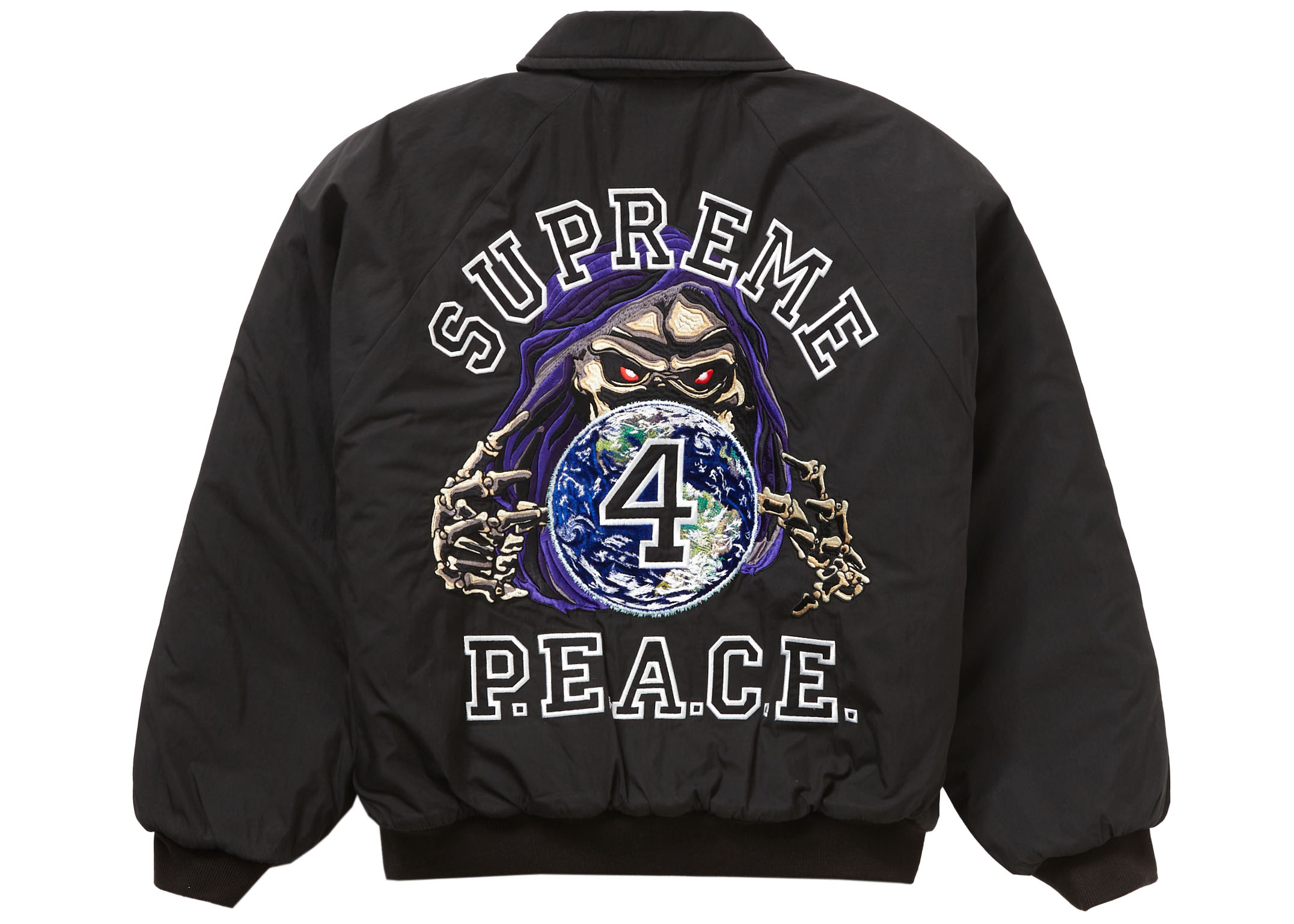 Supreme Peace Embroidered Work Jacket Black