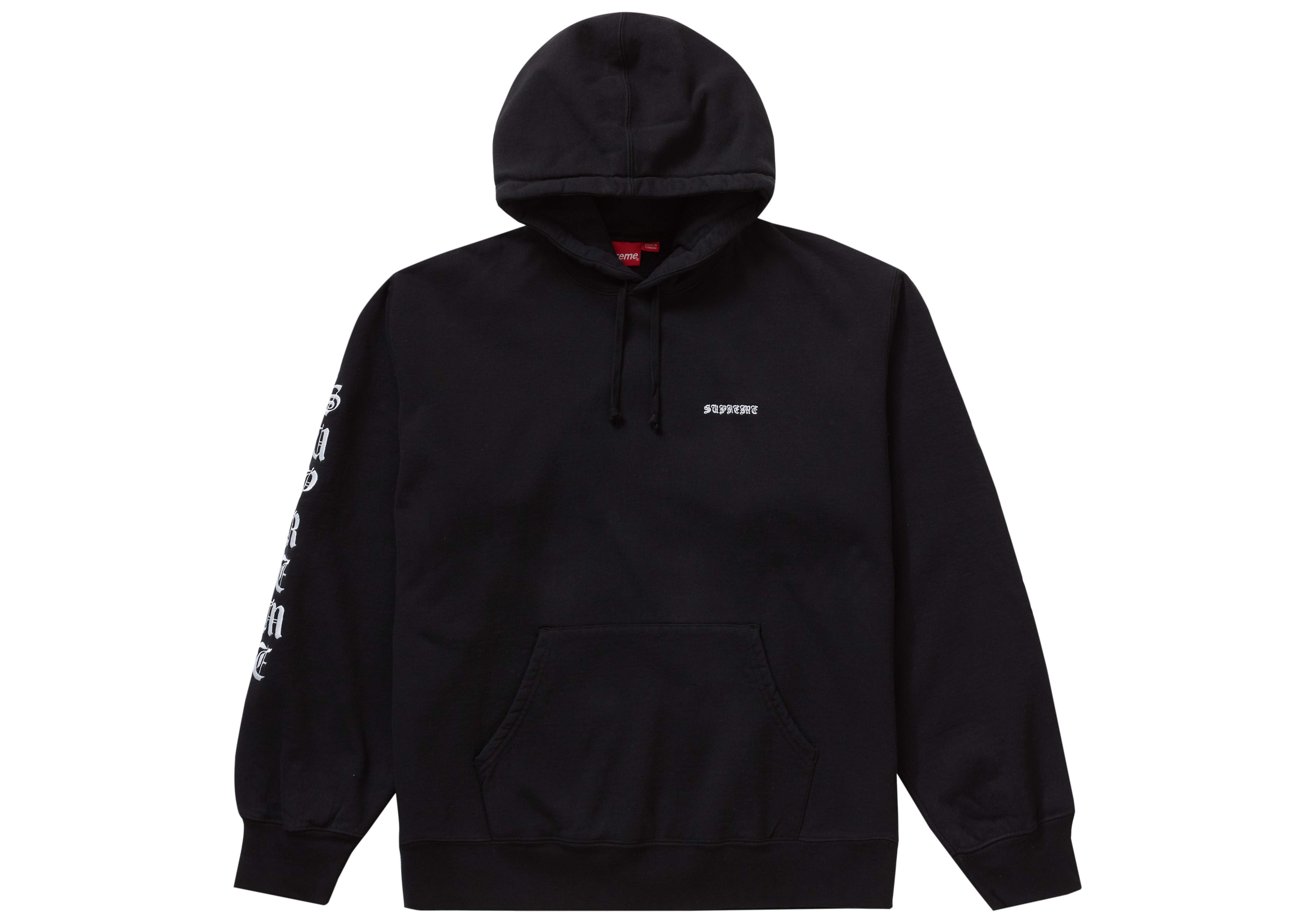 トップスsupreme peace hooded sweatshirt black - パーカー