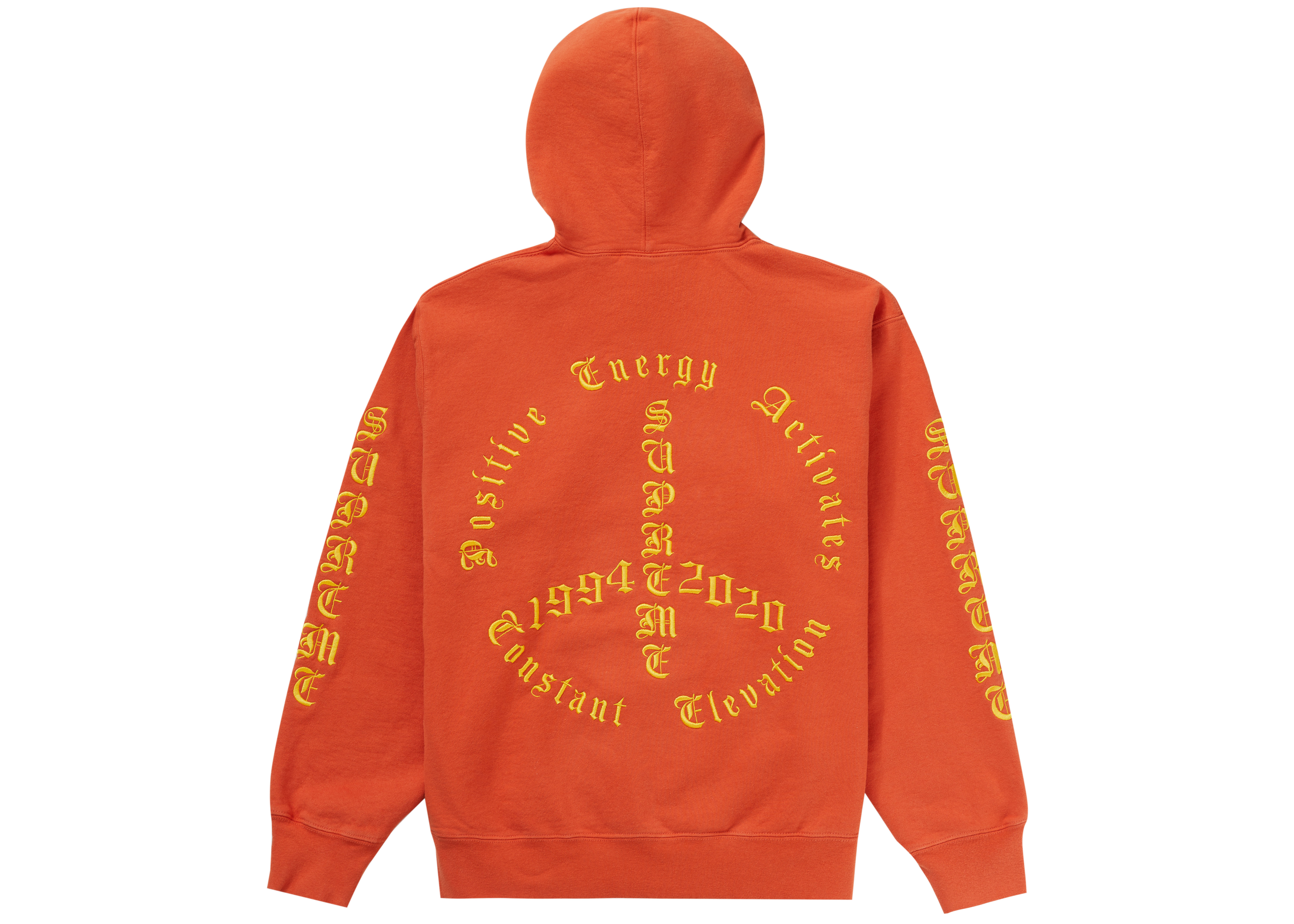 Supreme Peace Hooded Sweatshirt Burnt Orange - FW20 メンズ - JP