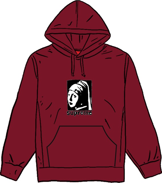 Supreme Pearl hooded sweatshirt cardinal