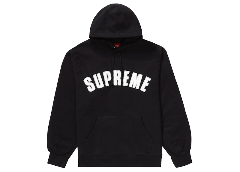 supreme Pearl Logo Hooded Sweatshirtブラック