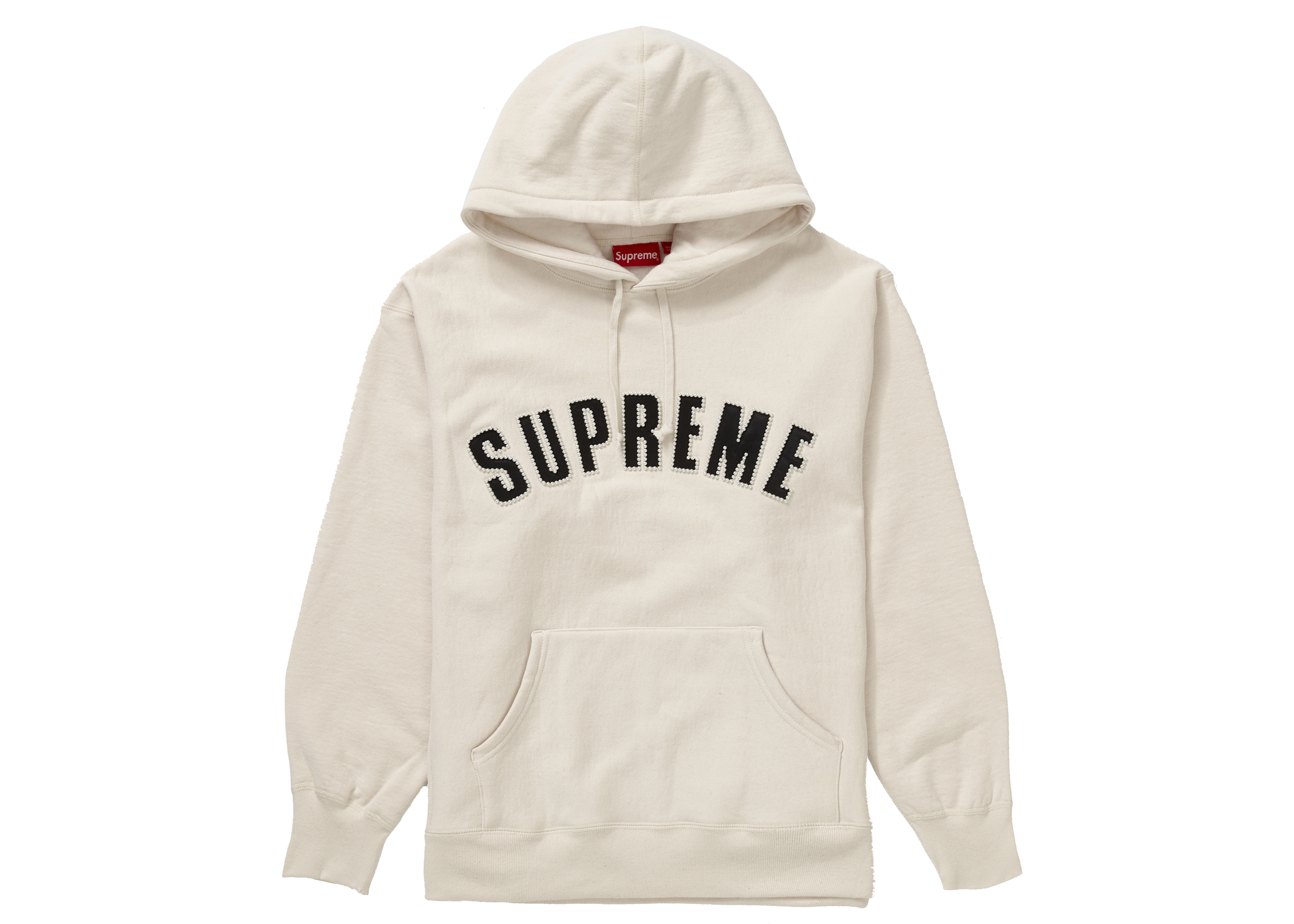 Supreme Pearl Logo Hooded Sweatshirt Natural