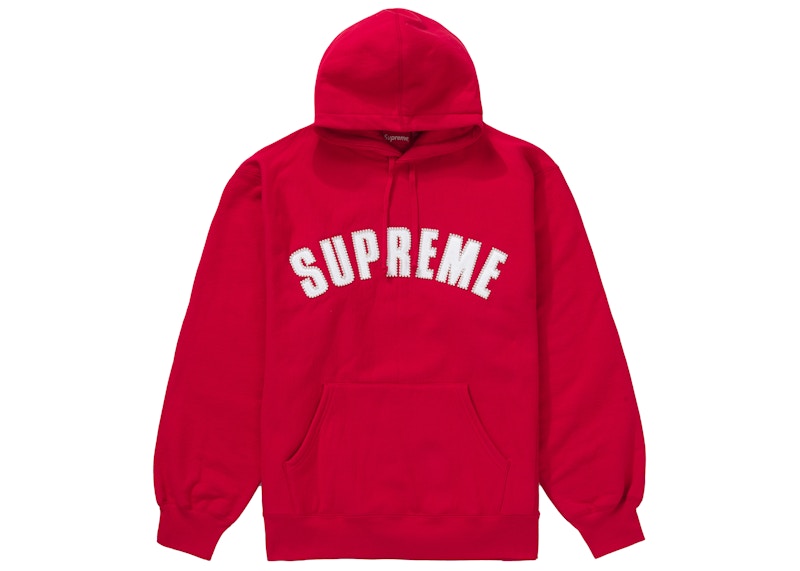 Supreme Pearl Logo Hooded Sweatshirt Red Men's - FW21 - US