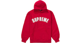 Supreme Pearl Logo Hooded Sweatshirt Red