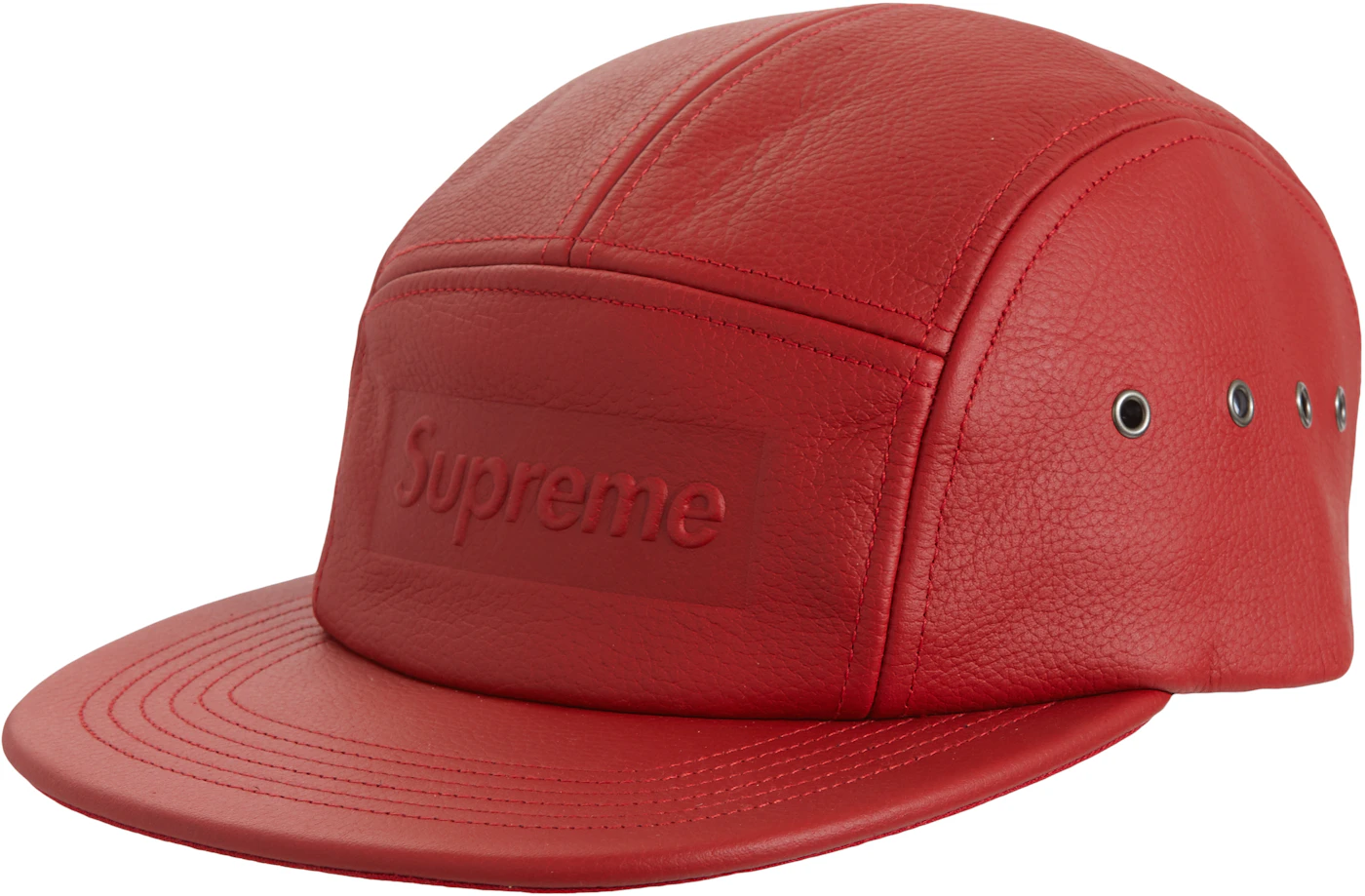 SS19 Supreme Red Terry Glitter Camp Box Logo Cap - Depop