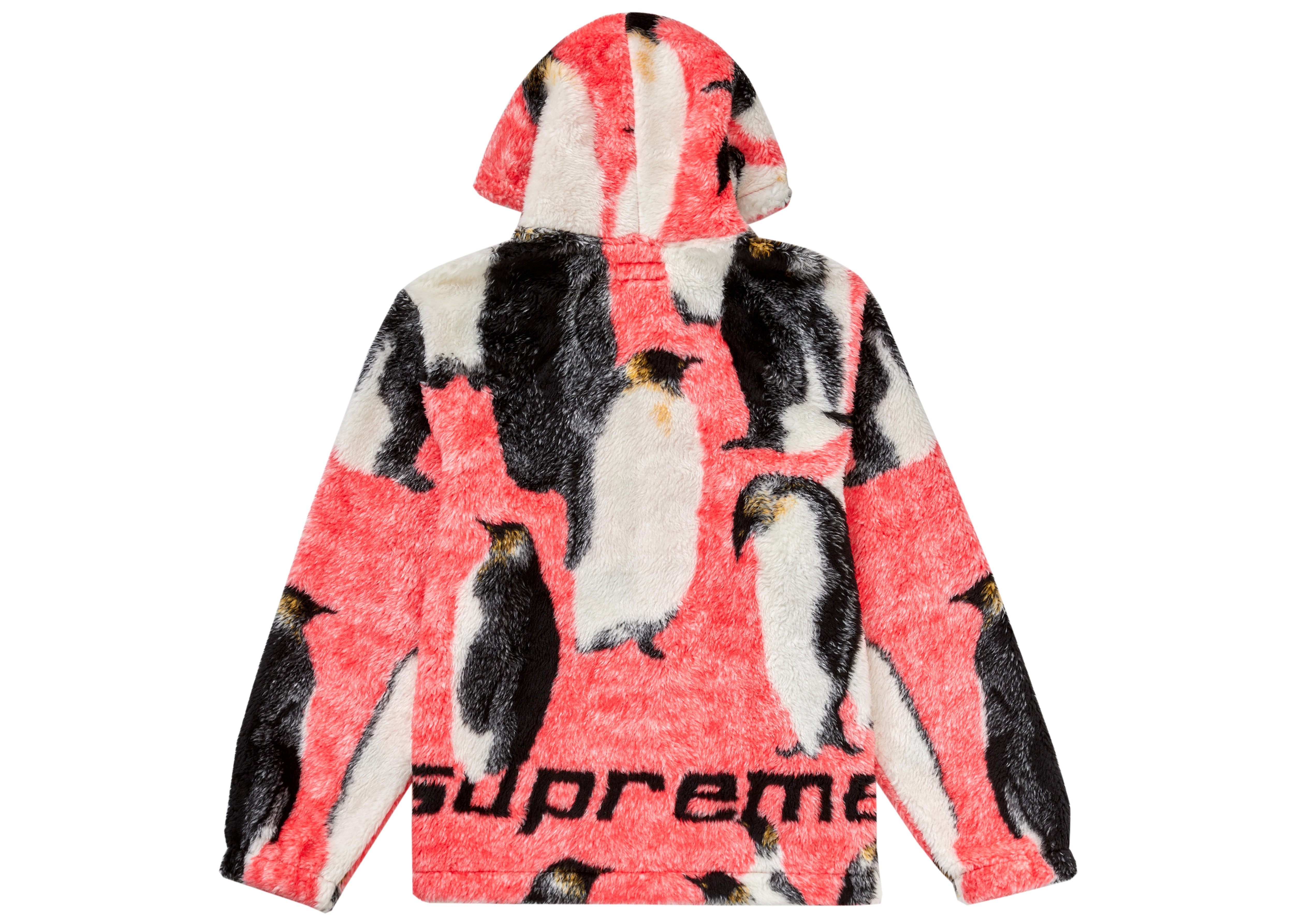 Supreme Penguins Hooded Fleece Jacket Pink Men's - FW20 - US