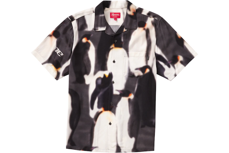Supreme Penguins Rayon S/S Shirt Black