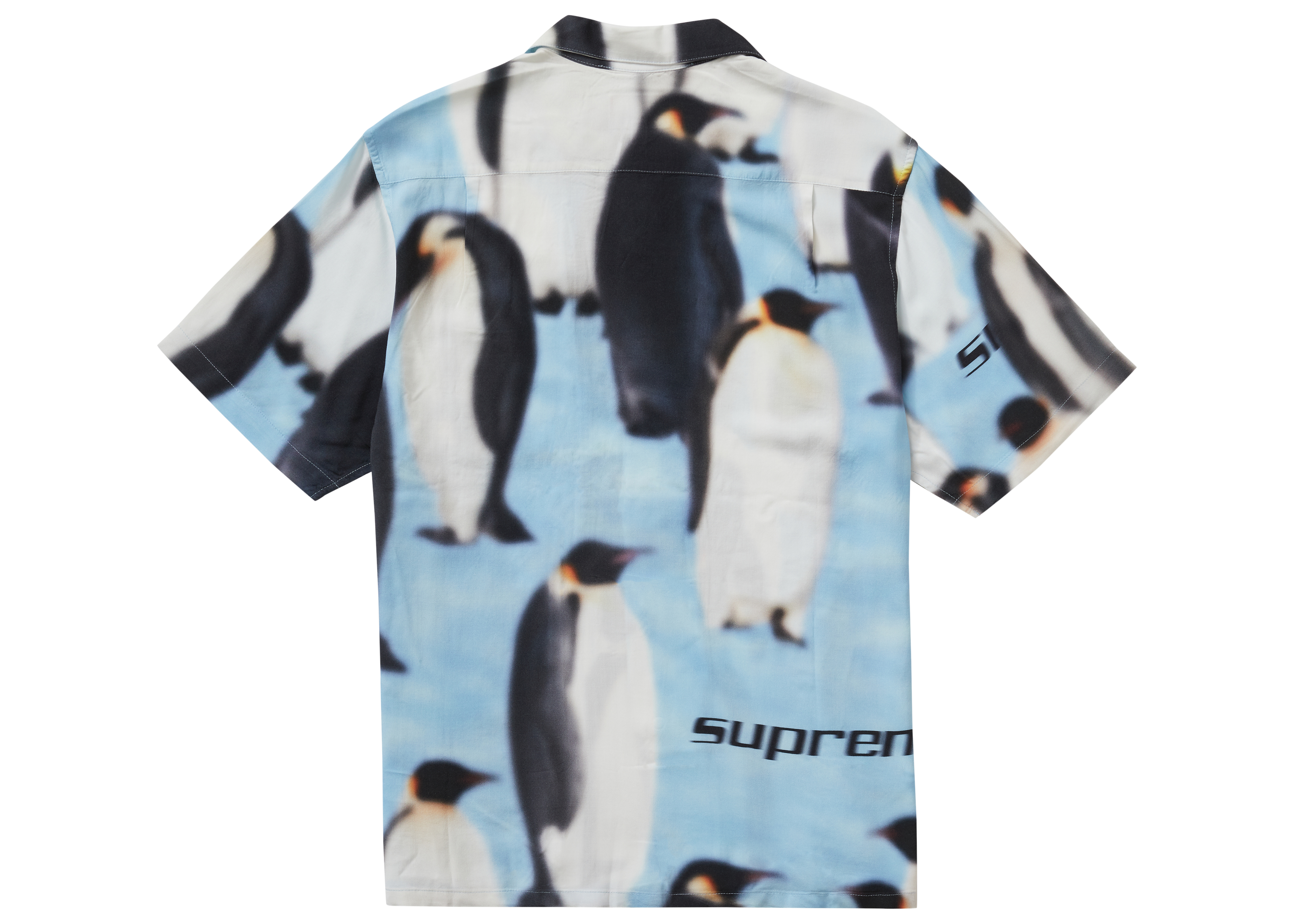Supreme Penguins Rayon S/S Shirt Blue Men's - FW20 - US