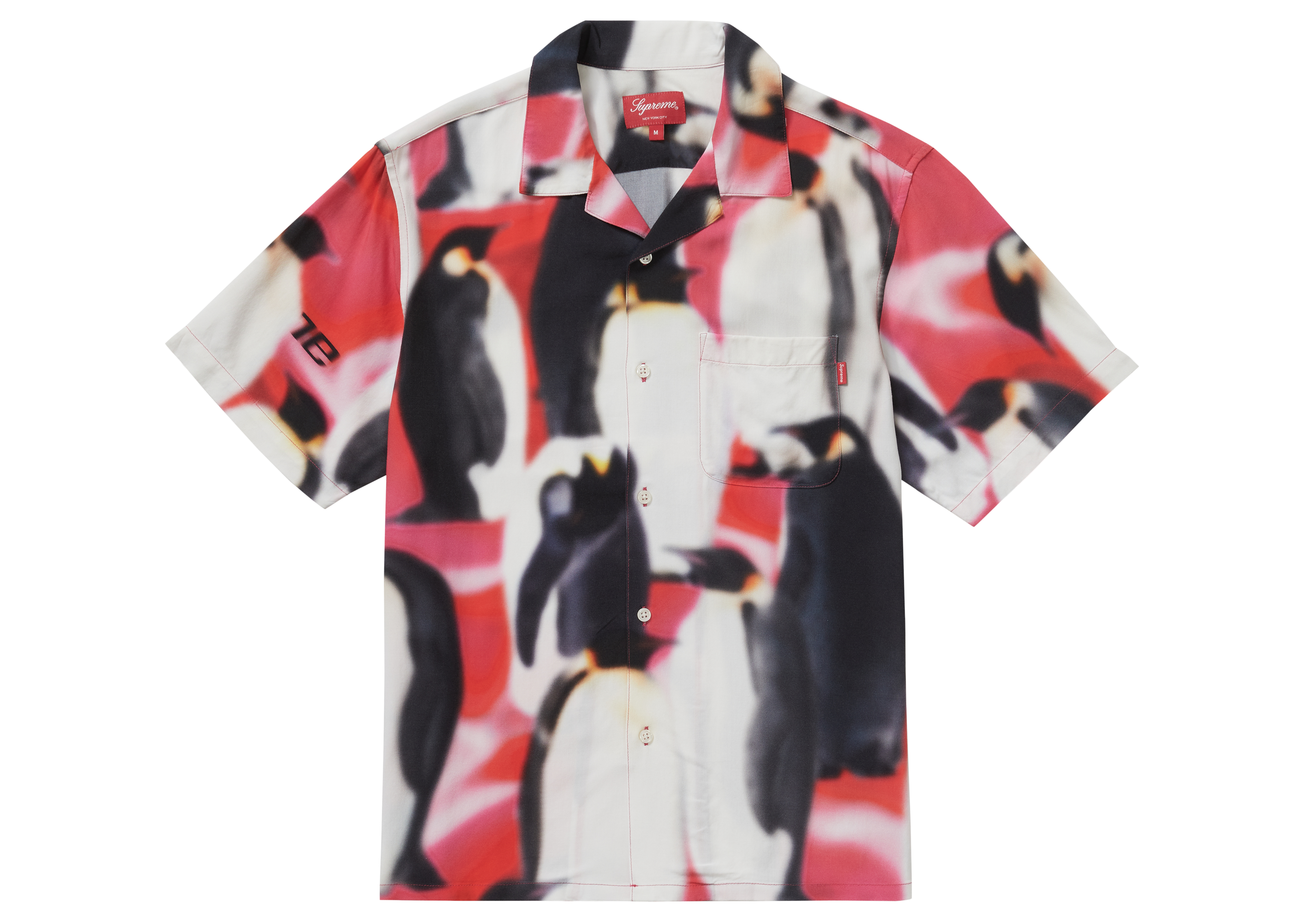 Supreme Penguins Rayon S/S Shirt Pink - FW20