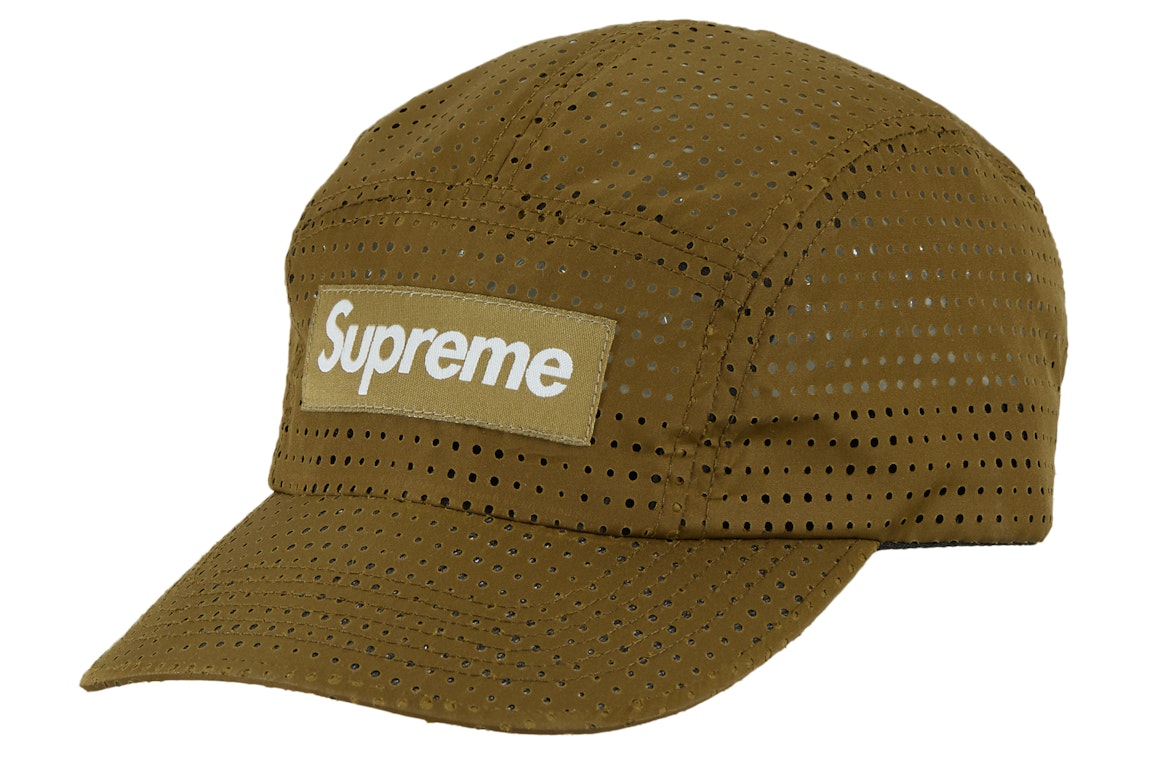 Pre-owned Supreme Perforated Camp Cap (ss22) Olive Brown