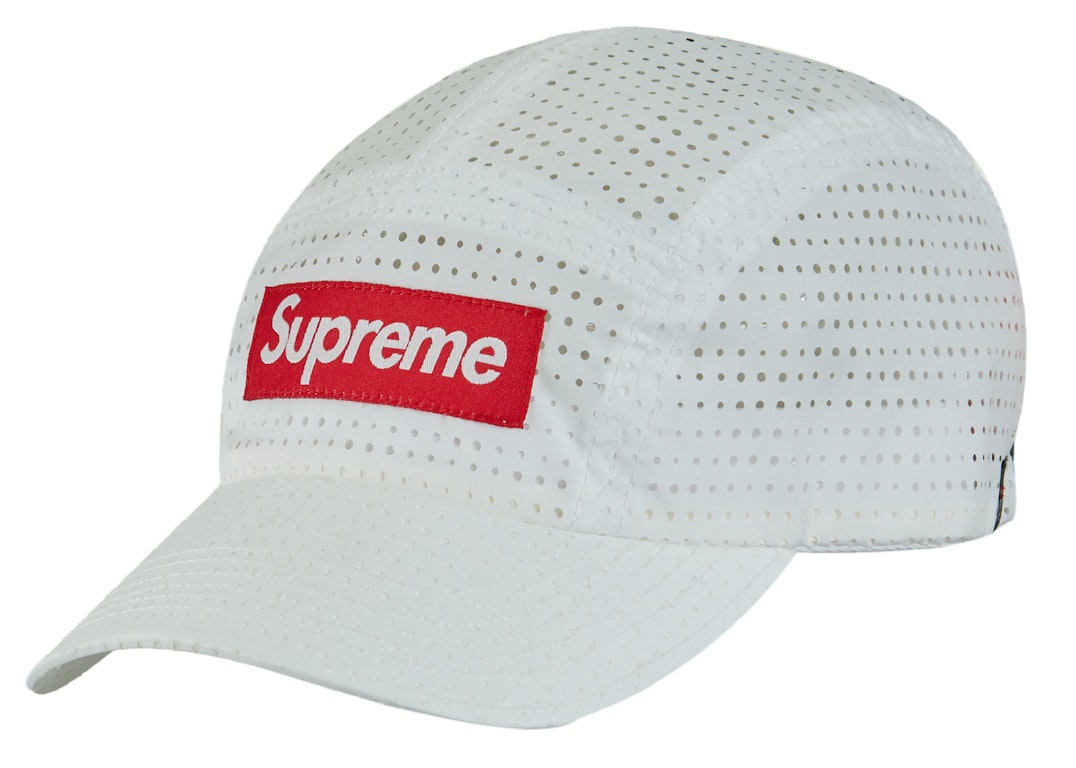 Pre-owned Supreme Perforated Camp Cap (ss22) White