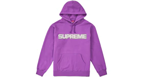 Supreme Perforated Leather Hooded Sweatshirt Violet