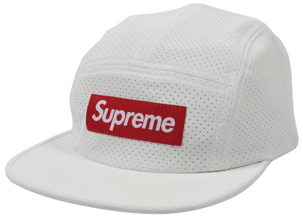 Supreme Perforated Reflective Camp Cap White