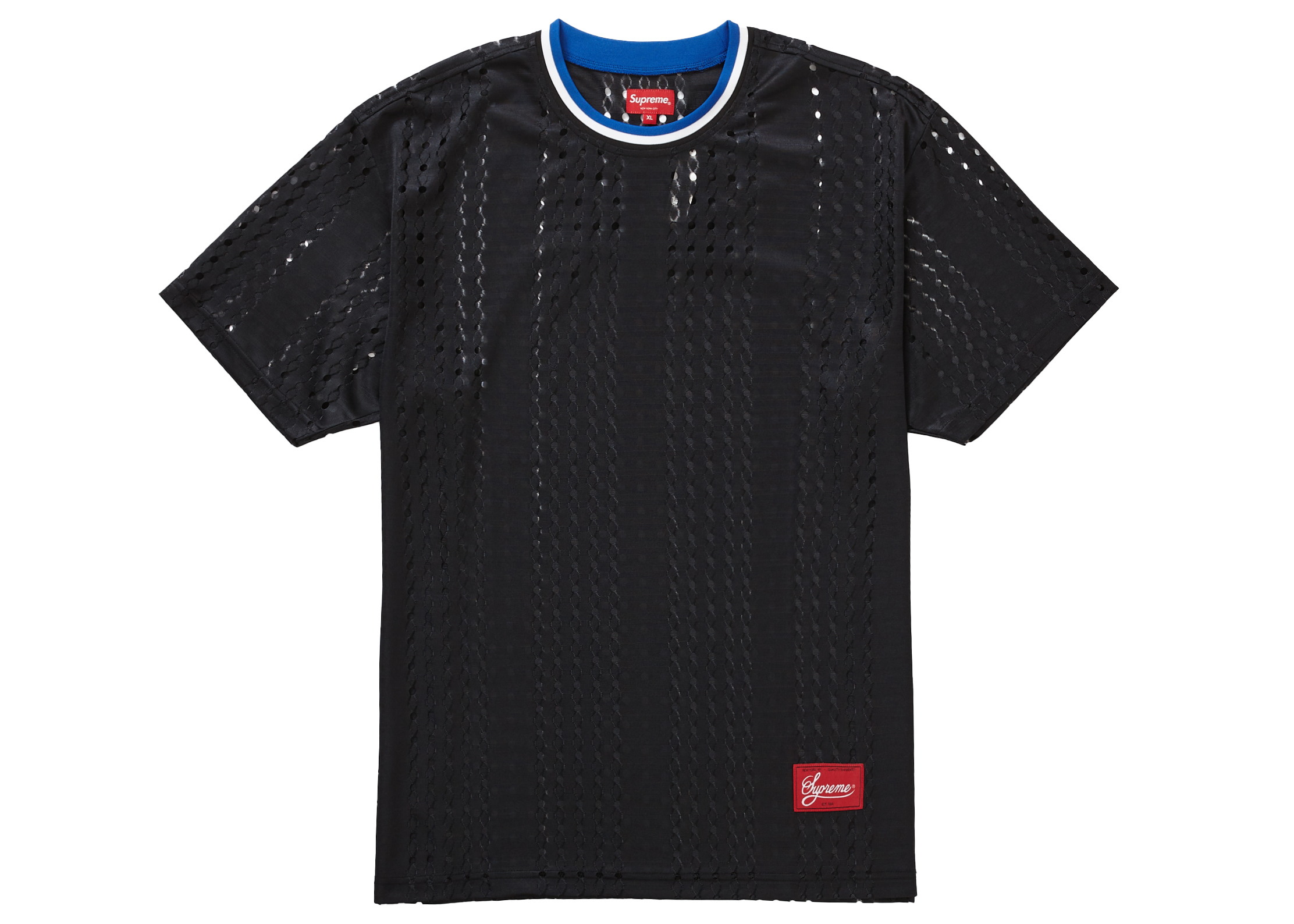 Supreme Perforated Stripe Warm Up Top Black メンズ - SS22 - JP