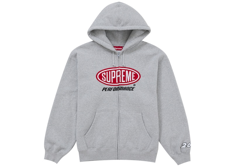 Supreme Performance Zip Up Hooded Sweatshirt Grey メンズ - SS26 - JP