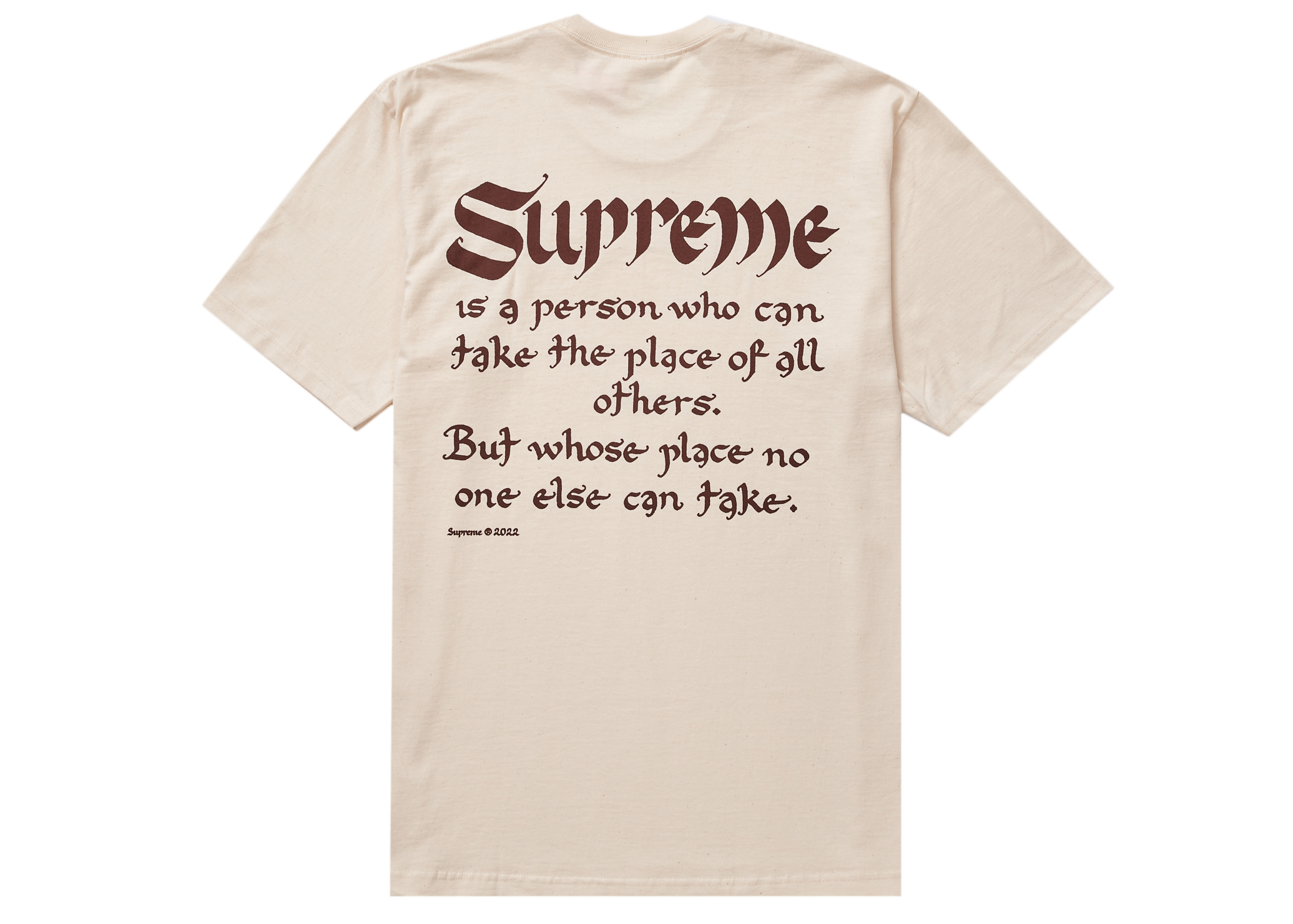 【即納爆買い】supreme Person Tee natural S Tシャツ/カットソー(半袖/袖なし)