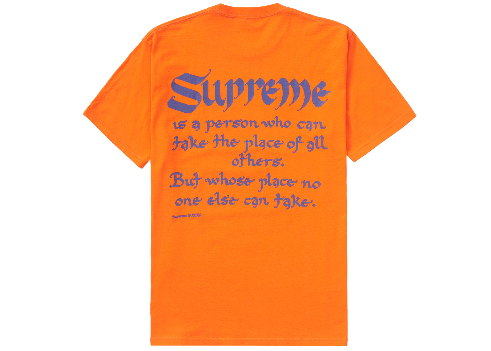 Supreme Person Tee Orange Hombre - SS22 - MX