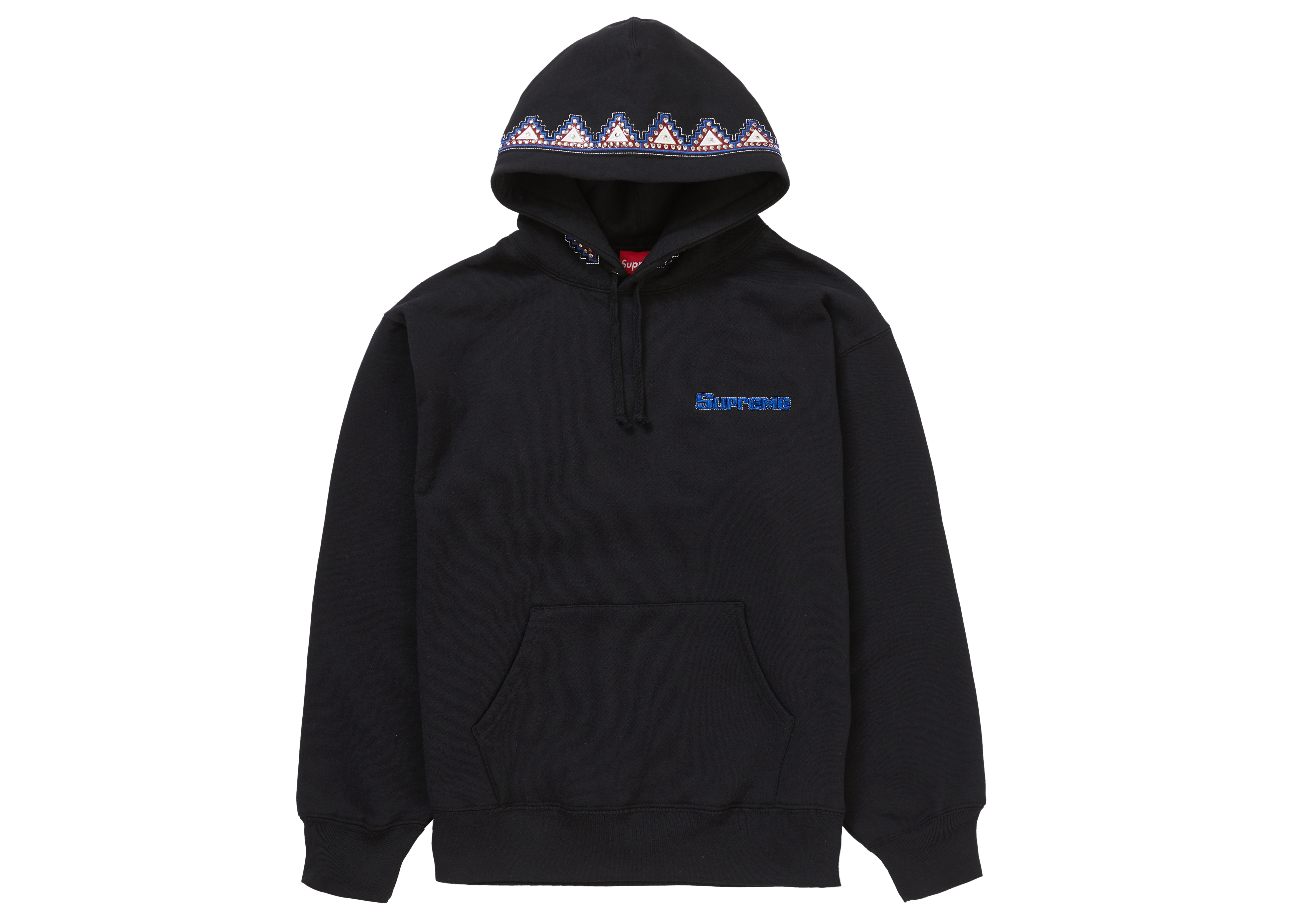 Supreme Pharaoh Studded Hooded Sweatshirt Black