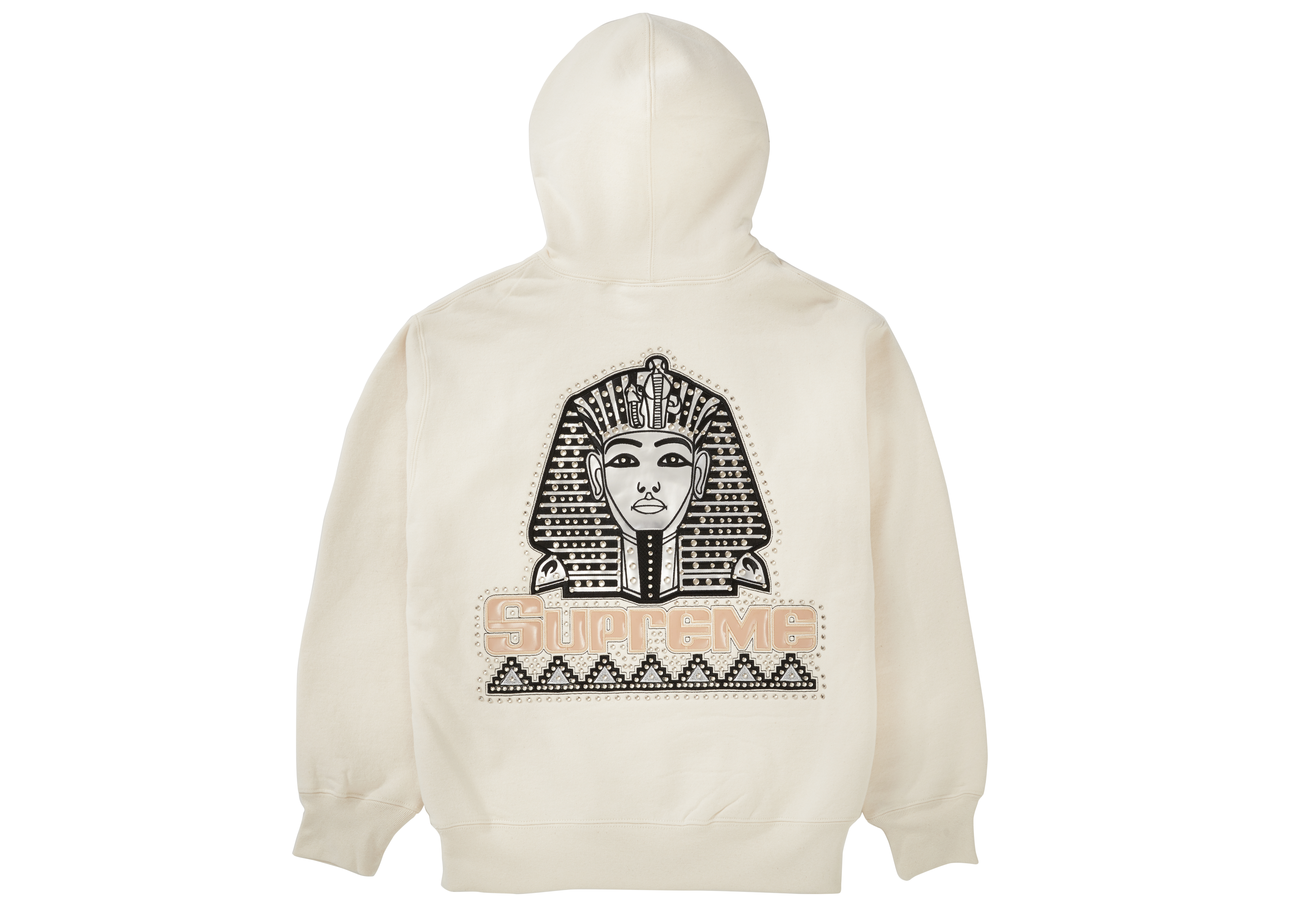 Supreme Pharaoh Studded Hooded Sweatshirt Natural 남성