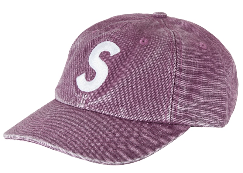 シュプリーム Pigment Canvas S Logo 6-Panel プラム