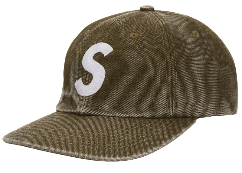 Pre-owned Supreme Pigment Coated Canvas S Logo 6panel In Brown