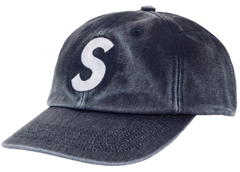 Supreme Pigment Coated S Logo 6-Panel Cap (SS26) Navy