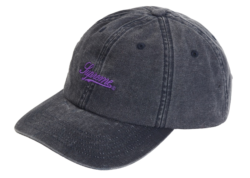 Supreme Pigment Print Script Logo 6-Panel Navy - FW20 - US