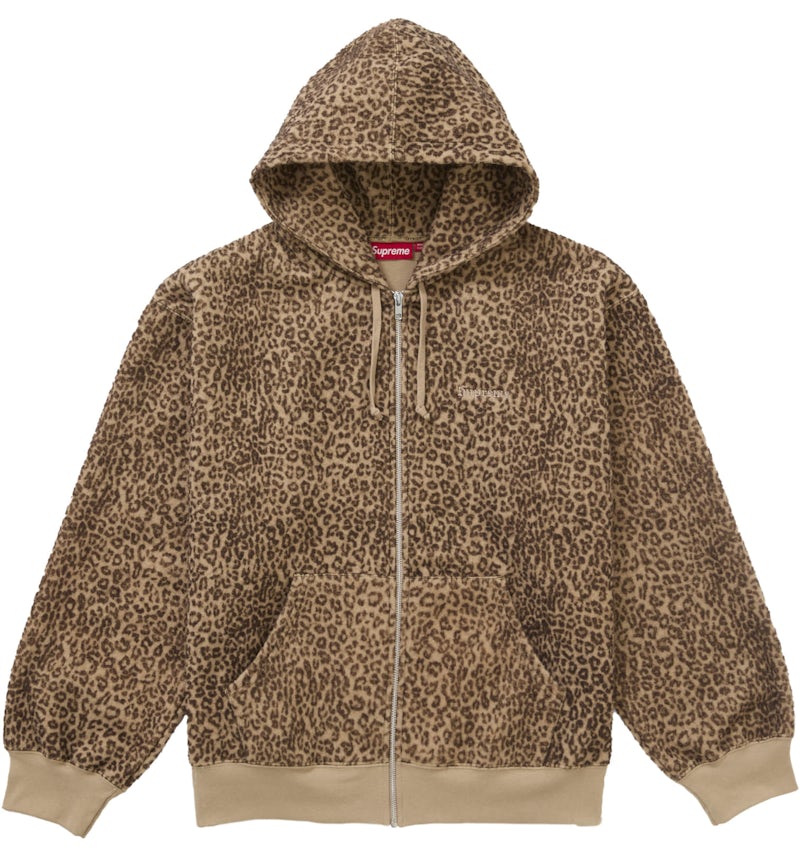 Supreme Pilled Zip Up Hooded Sweatshirt Cheetah Men's FW24 US