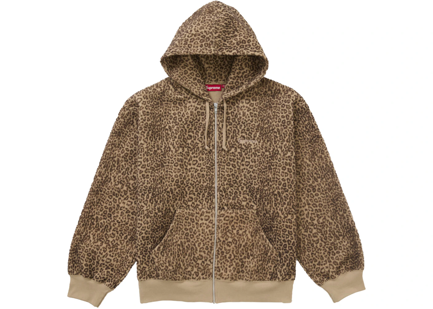 Supreme Pilled Zip Up Hooded Sweatshirt Cheetah Men's FW24 US