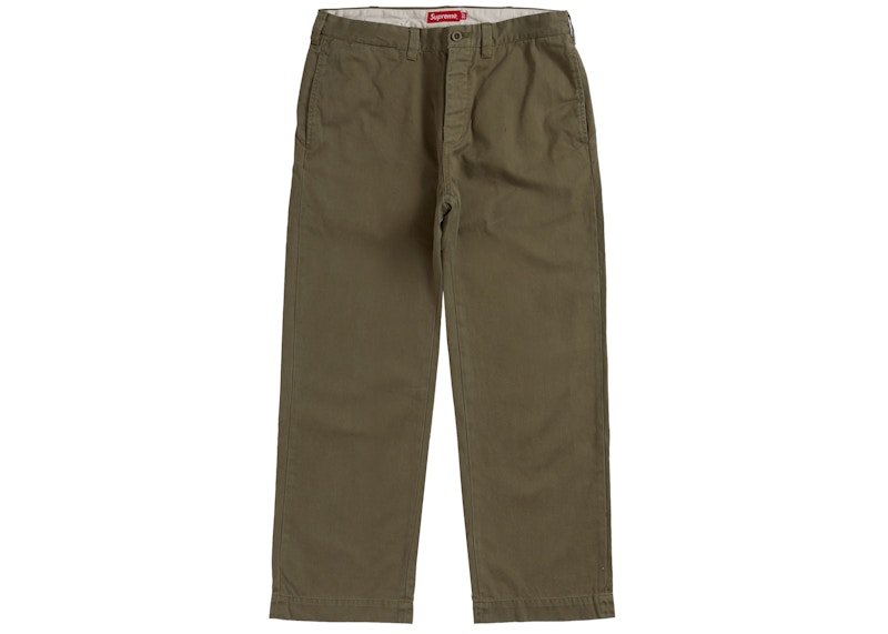 Supreme Pin Up Chino Pant Olive Men's - SS18 - GB