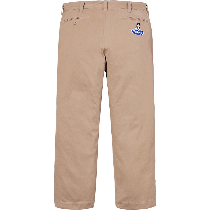 Supreme Pin Up Chino Pant Khaki Men's - SS18 - US