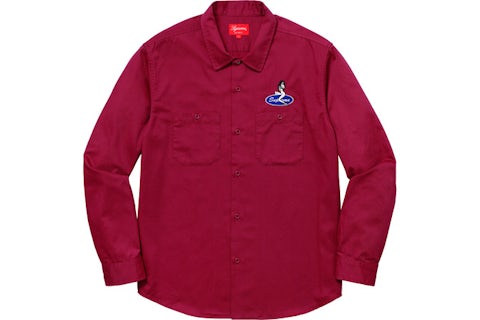 Supreme Pin Up Work Shirt Light Burgundy Men's - SS18 - US Supreme Pin Up Work Shirt Light Burgundy Men's - SS18 - US