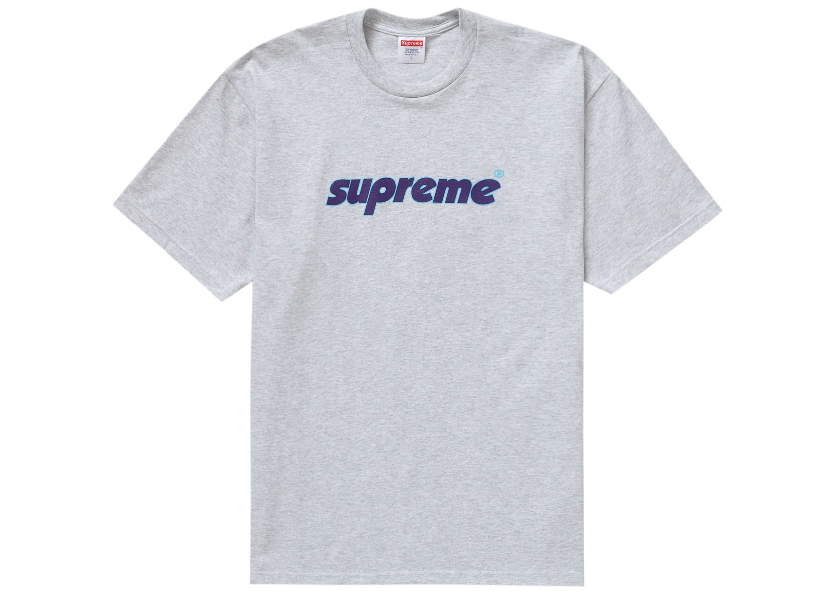 オンライン購入supreme box logo tee ash grey