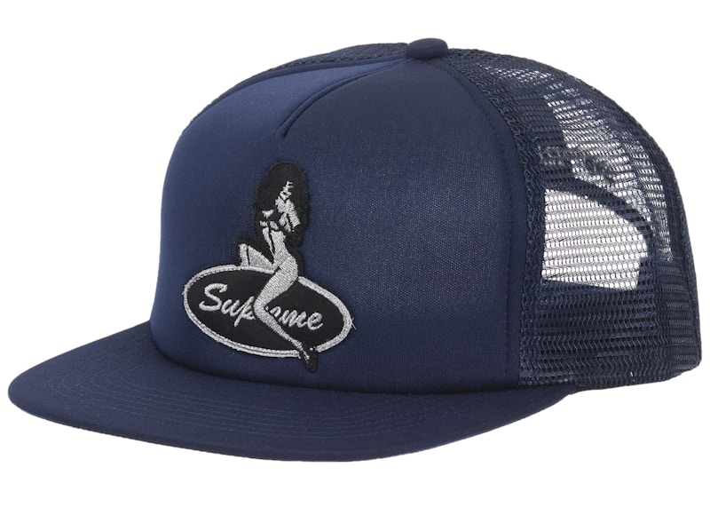 Supreme - Pin Up Mesh Back 5-Pane／NAVY Supreme Pinup Mesh Back 5-Panel Navy - US