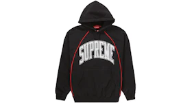 Supreme Boxy Piping Arc Hooded Sweatshirt Black