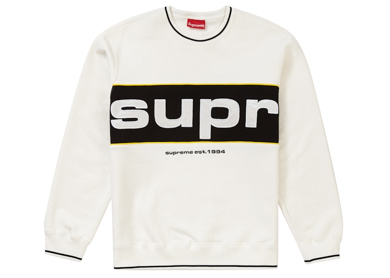 Supreme Piping Crewneck White Men's - FW19 - US