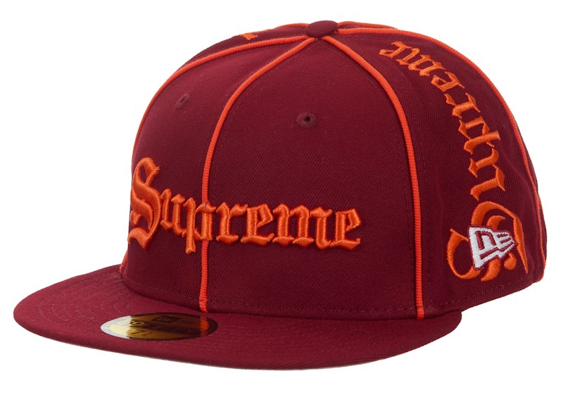 Supreme Piping Script New Era 59Fifty Fitted Cap Red