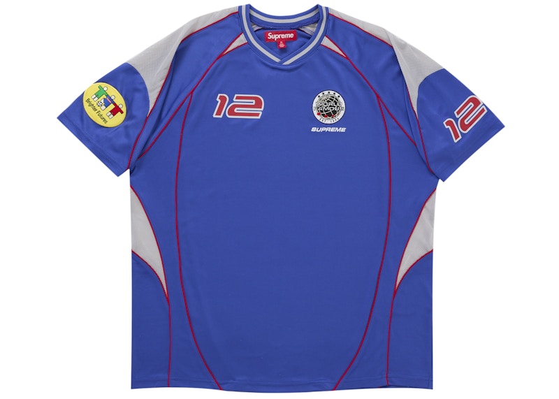 Supreme Piping Soccer Jersey Blue Men's - FW25 - US