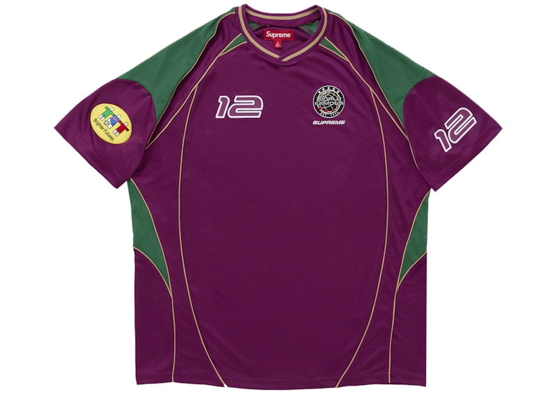 Supreme Piping Soccer Jersey Raspberry Men's - FW25 - US