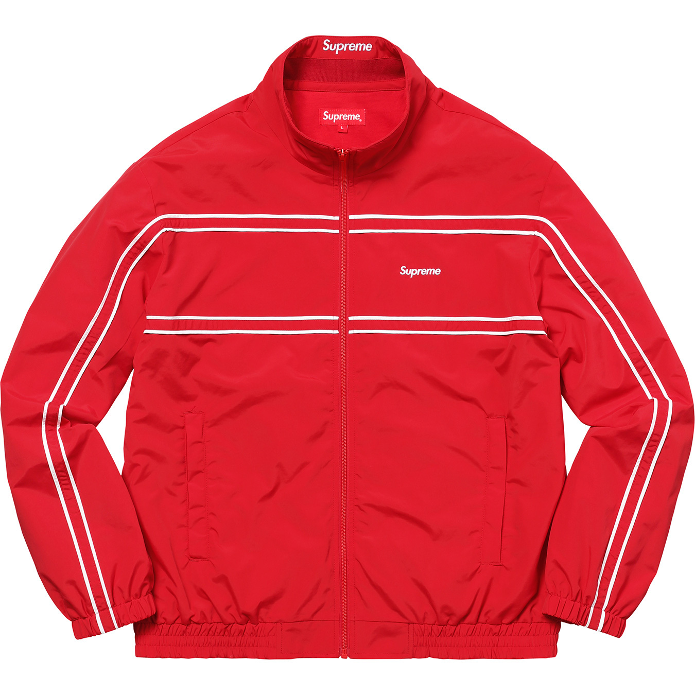 Supreme Piping Track Jacket Red - FW17 Men's - US