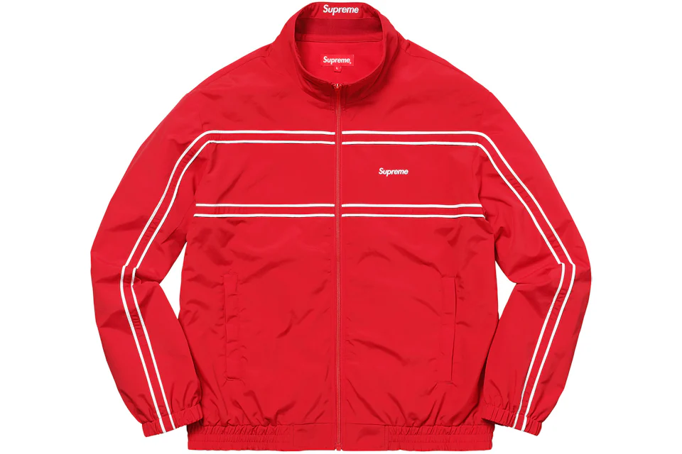 Supreme Piping Track Jacket Red Men's - FW17 - US