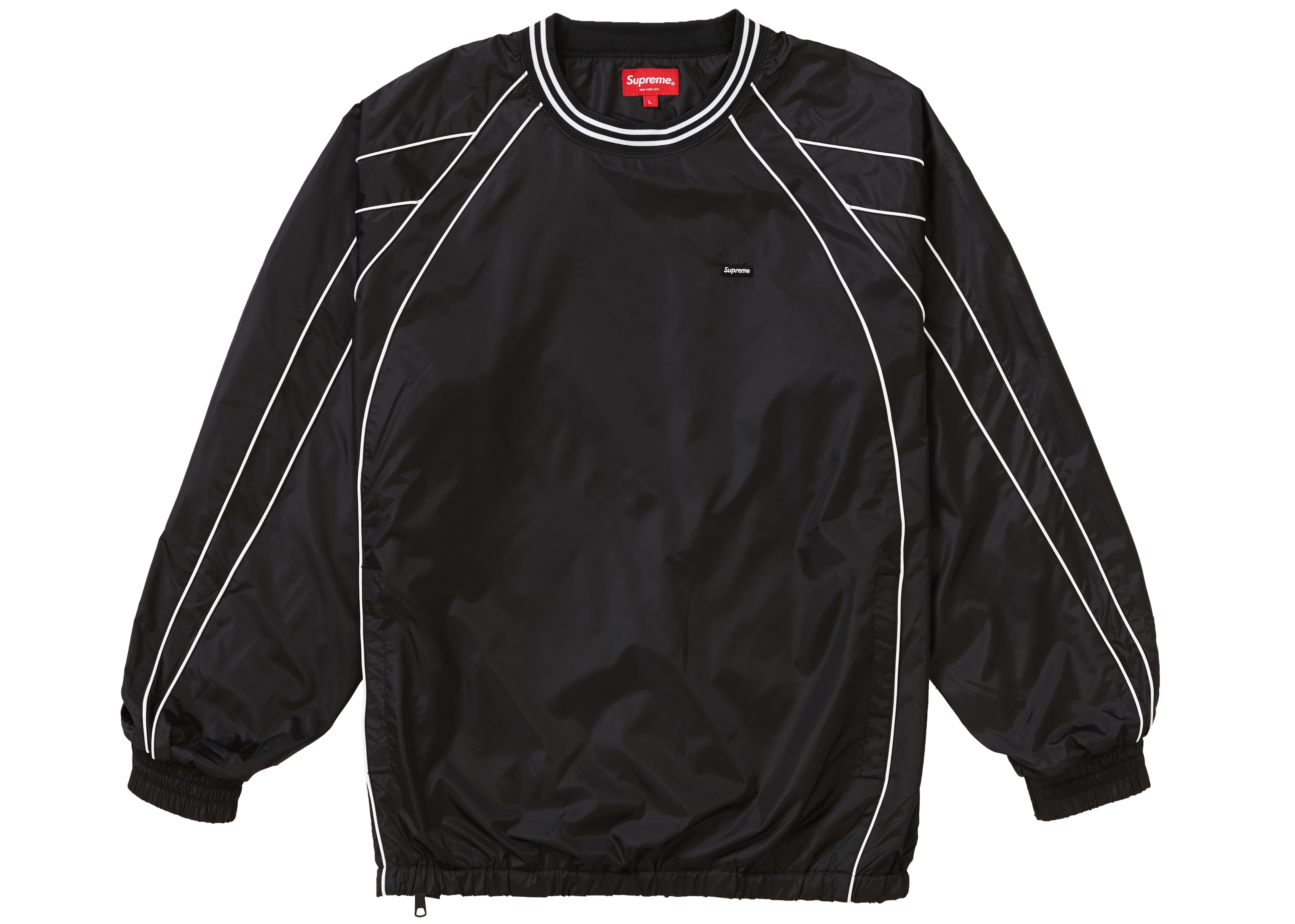 Supreme Piping Warm Up Pullover Black
