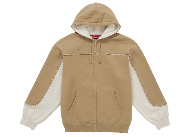 Supreme Piping Zip Up Hooded Sweatshirt Brown Men's - FW25 - US