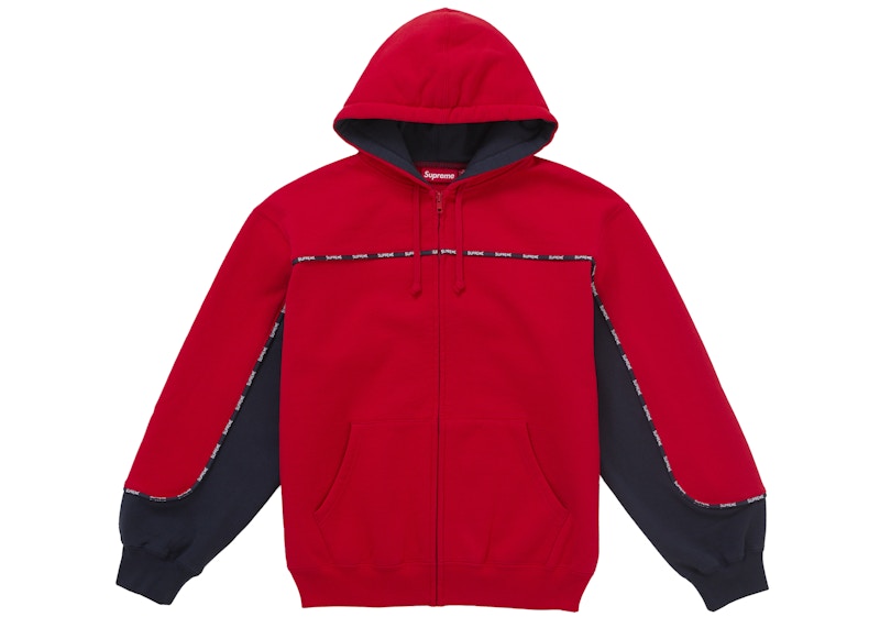 Supreme Piping Zip Up Hooded Sweatshirt Red メンズ - JP