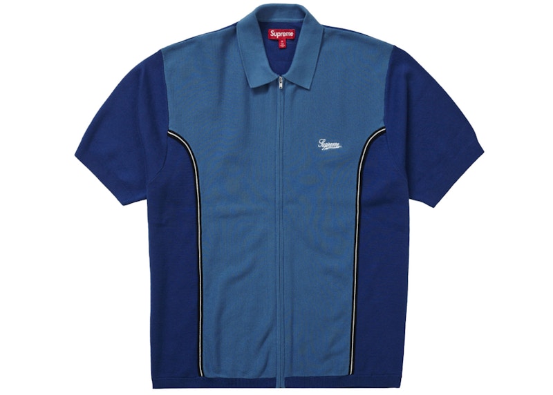 のオシャレな Supreme Gradient Grid Zip Polo Up Preview Polo Grid