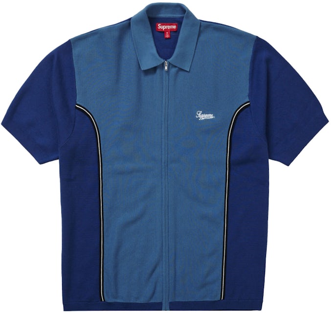 Supreme Louis Vuitton Blue Dark Luxury Brand Polo Shirt