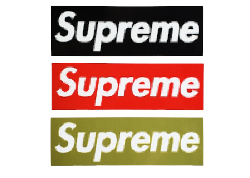 Supreme Pixelated Box Logo Sticker Set - US