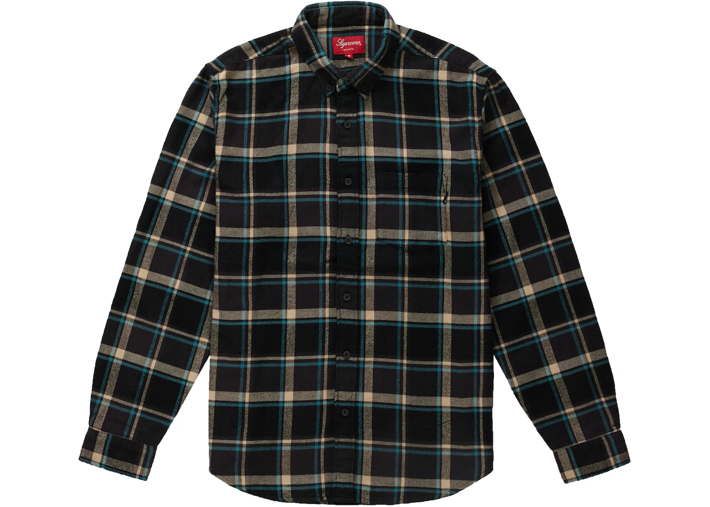 Supreme Plaid Flannel Shirt Black Men's - SS19 - US